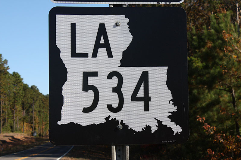 Louisiana State Highway 534 sign.