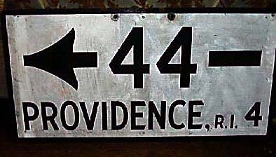 Massachusetts U.S. Highway 44 sign.