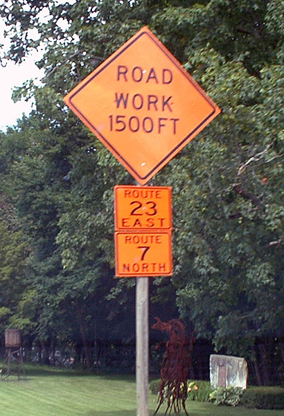 Massachusetts - U.S. Highway 7 and State Highway 23 sign.