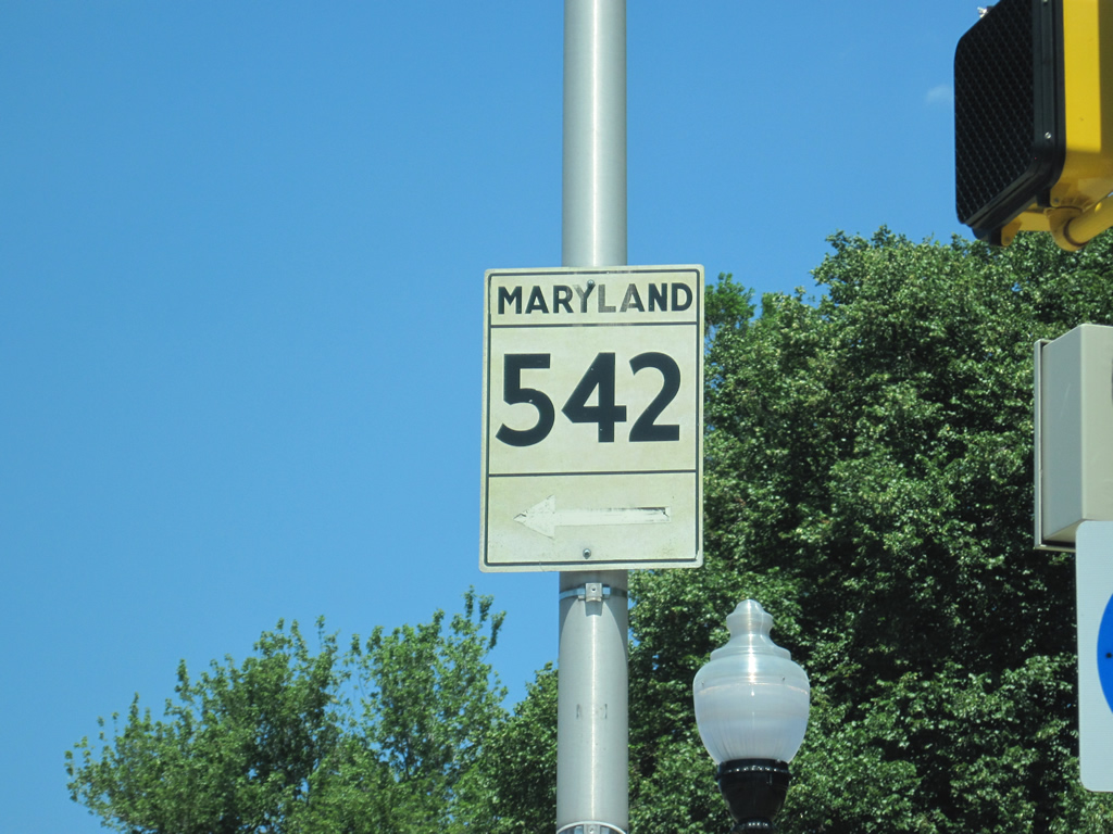 Maryland State Highway 542 sign.