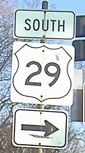 Maryland U.S. Highway 29 sign.