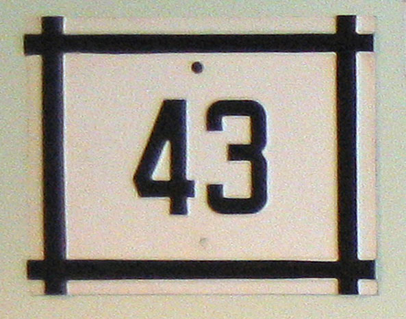 Maine State Highway 43 sign.