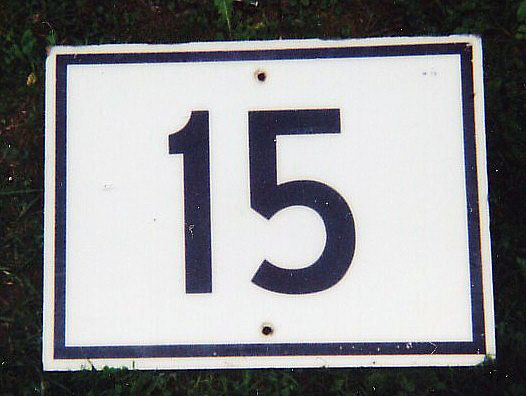 Maine State Highway 15 sign.
