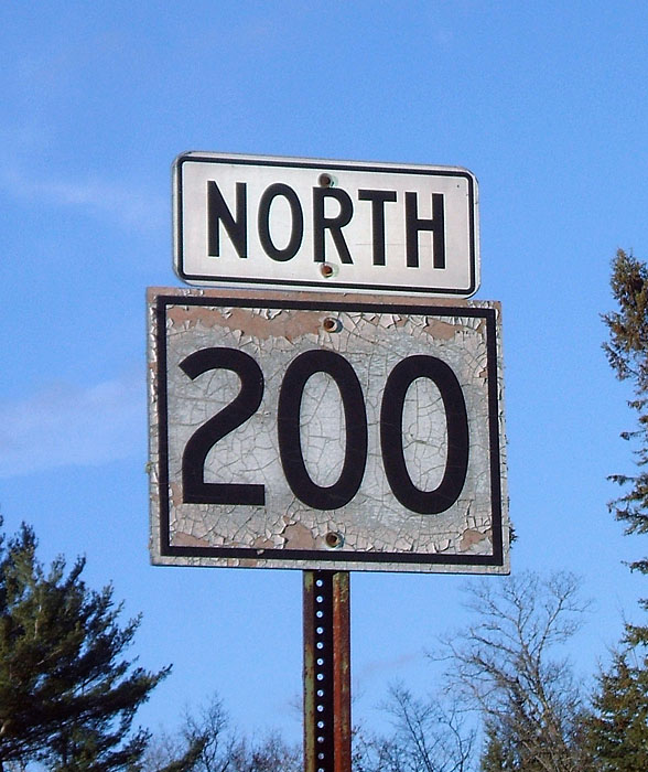 Maine State Highway 200 sign.