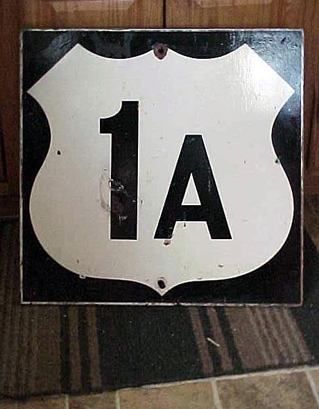 Maine U. S. highway 1A sign.