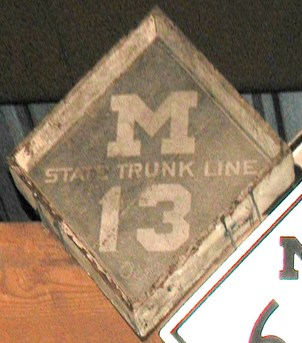 Michigan State Highway 13 sign.