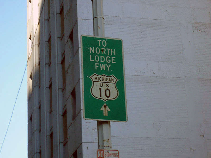 Michigan U.S. Highway 10 sign.