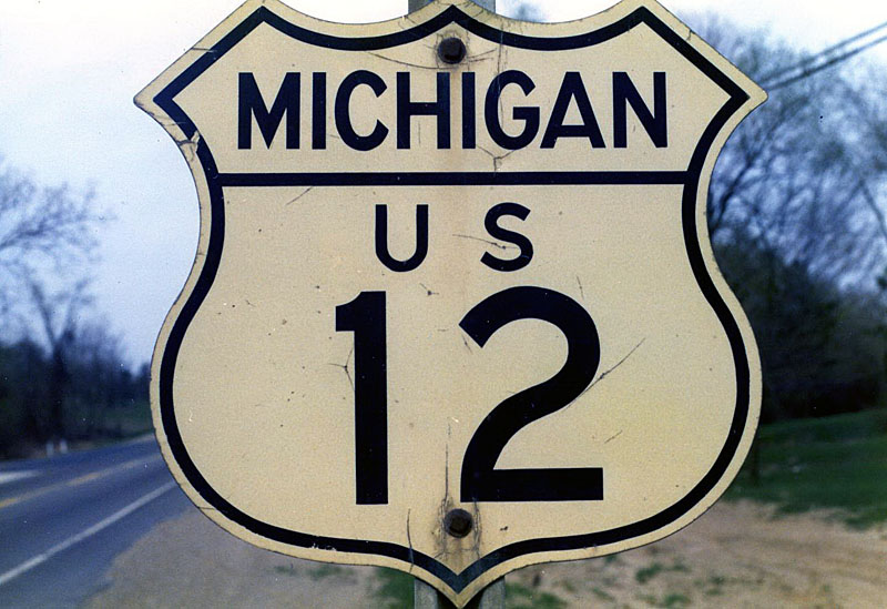 Michigan U.S. Highway 12 sign.