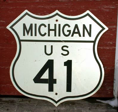 Michigan U. S. highway 41 sign.