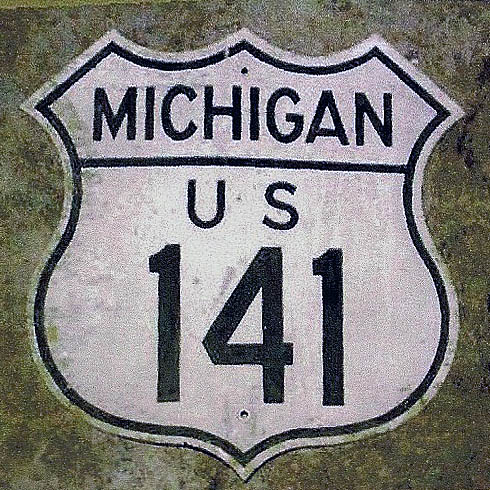 Michigan U.S. Highway 141 sign.