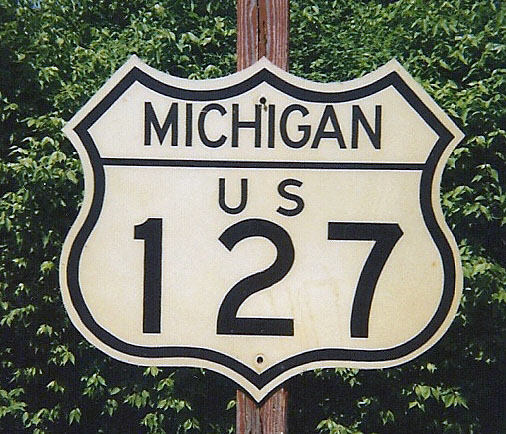 Michigan U.S. Highway 127 sign.