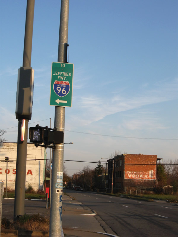 Michigan interstate 96 sign.