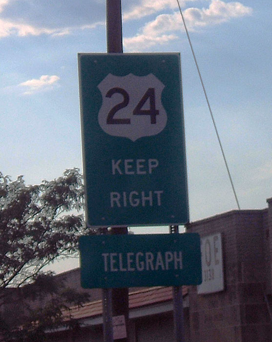 Michigan U.S. Highway 24 sign.
