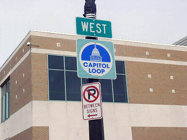 Michigan Capitol Loop sign.