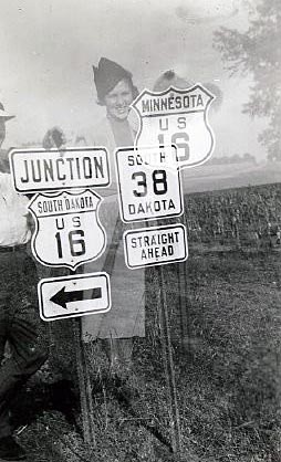 Minnesota U.S. Highway 16 sign.