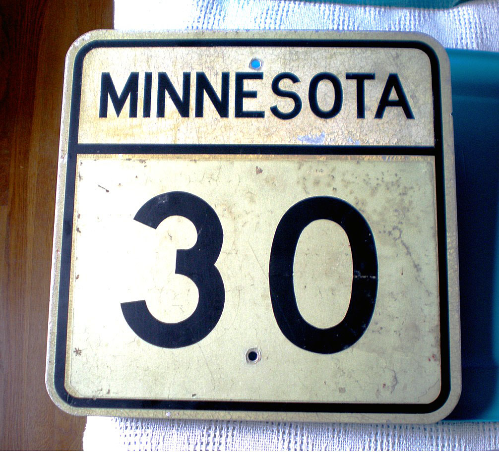 Minnesota State Highway 30 sign.