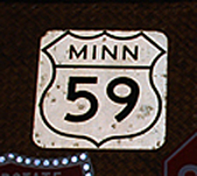 Minnesota U.S. Highway 59 sign.
