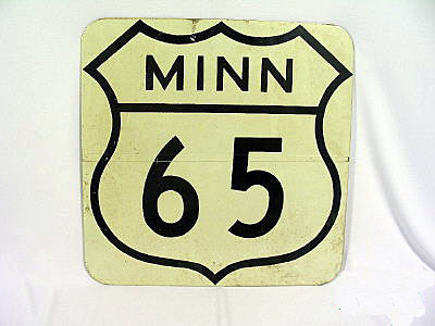 Minnesota U.S. Highway 65 sign.