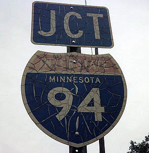 Minnesota Interstate 94 sign.