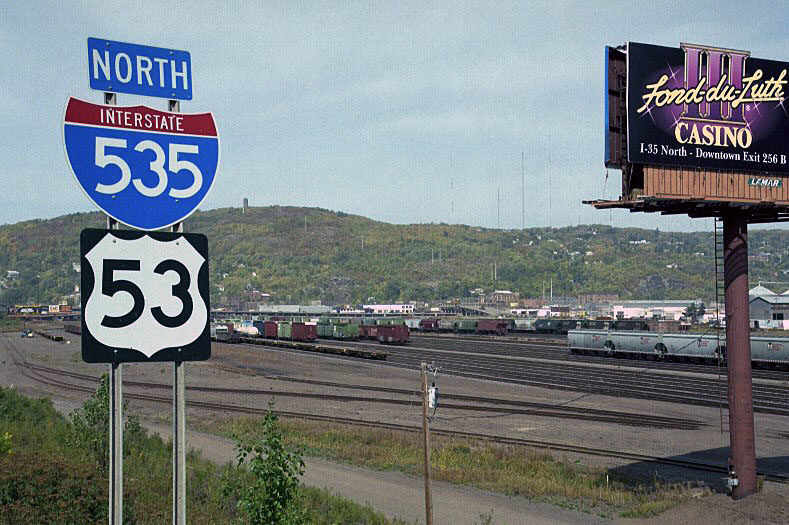 Minnesota - Interstate 535 and U.S. Highway 53 sign.