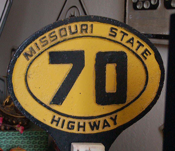 Missouri State Highway 70 sign.