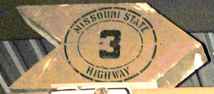 Missouri State Highway 3 sign.
