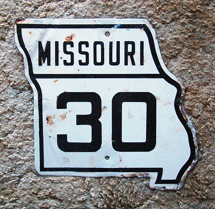 Missouri State Highway 30 sign.