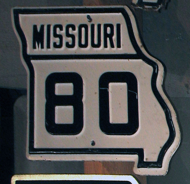 Missouri State Highway 80 sign.