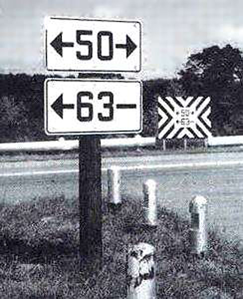Missouri - U.S. Highway 63 and U.S. Highway 50 sign.
