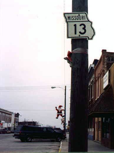 Missouri State Highway 13 sign.