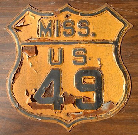 Mississippi - U.S. Highway 11 and U.S. Highway 49 sign.