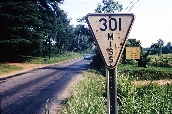 Mississippi State Highway 301 sign.