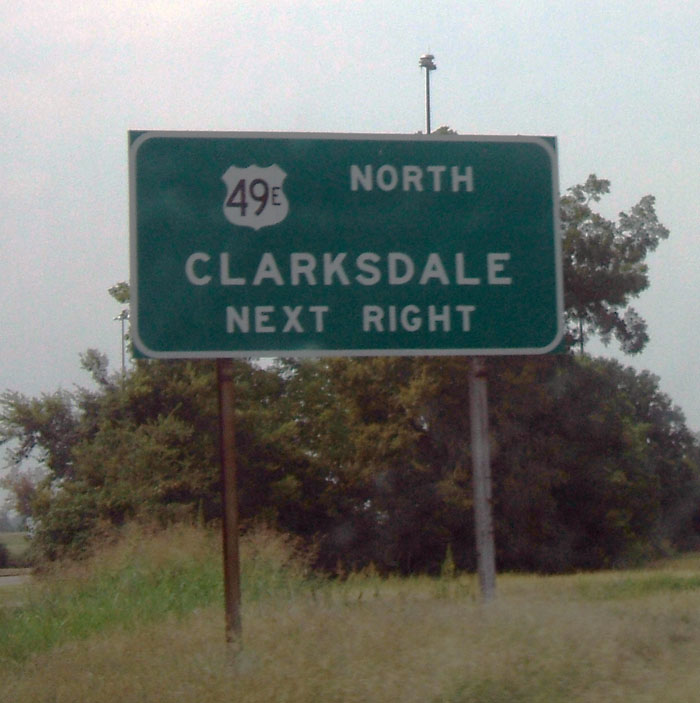 Mississippi U. S. highway 49E sign.