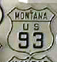Montana U.S. Highway 93 sign.