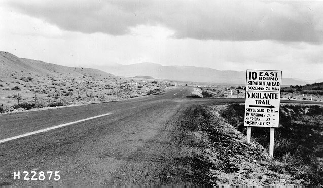 Montana Vigilante Trail sign.