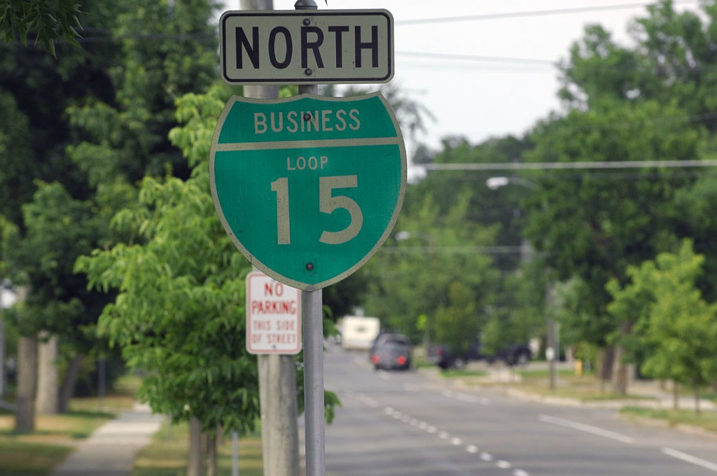 Montana business loop 15 sign.