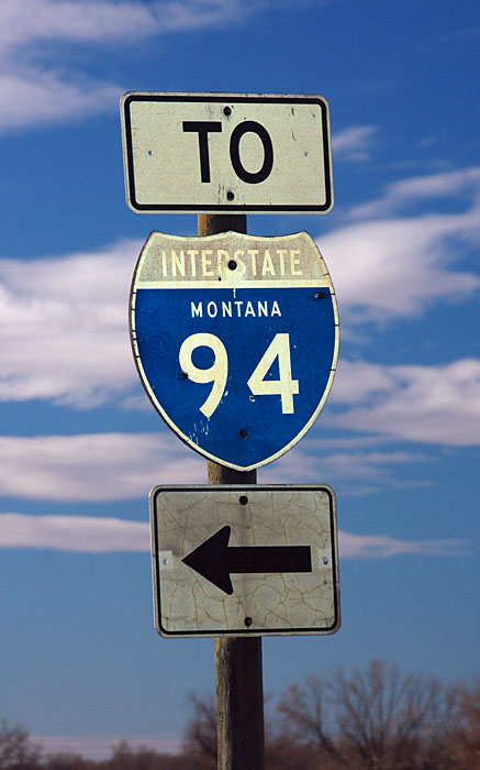 Montana Interstate 94 sign.