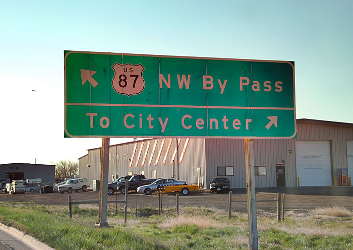 Montana U.S. Highway 87 sign.