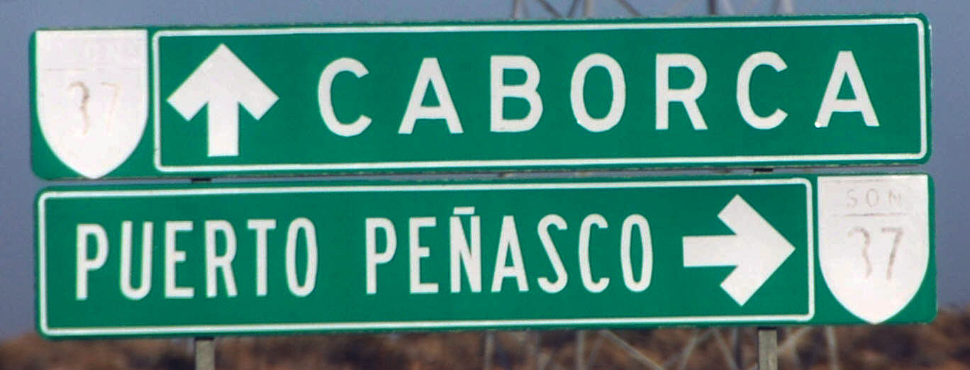 Mexico Sonora state highway 37 sign.