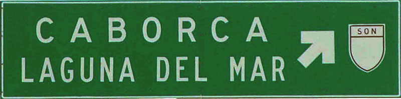 Mexico Sonora state highway marker sign.
