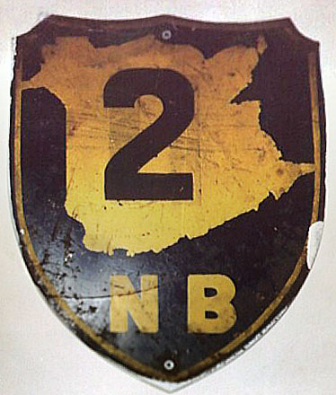 New Brunswick Provincial Highway 2 sign.