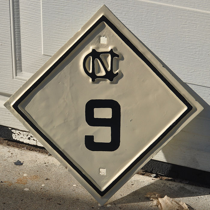 North Carolina State Highway 9 sign.
