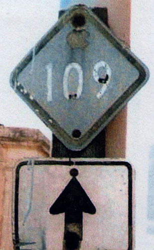 North Carolina State Highway 109 sign.