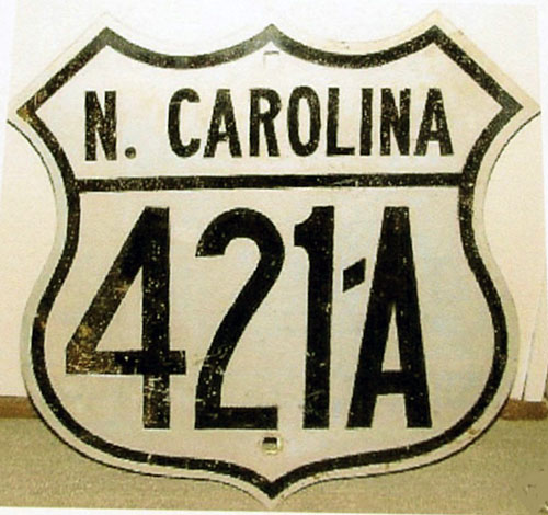 North Carolina U. S. highway 421A sign.