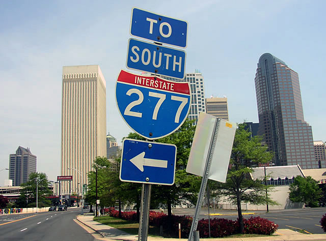 North Carolina Interstate 277 sign.