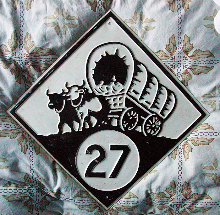 Nebraska State Highway 27 sign.