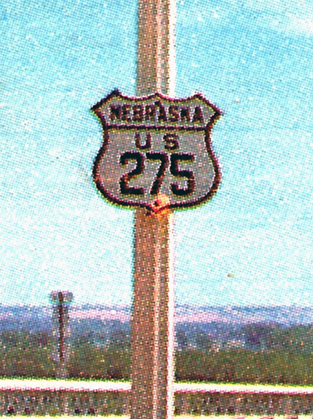 Nebraska U.S. Highway 275 sign.