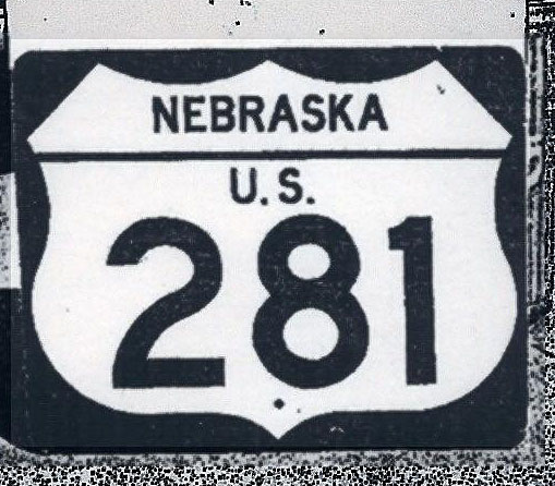 Nebraska U.S. Highway 281 sign.