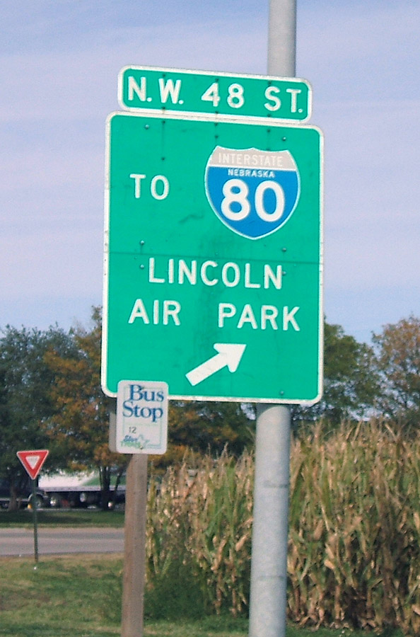 Nebraska interstate 80 sign.