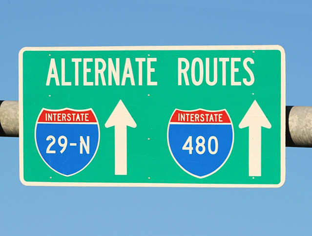 Nebraska - Interstate 480 and Interstate 29 sign.